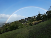 Rainbow from cabin