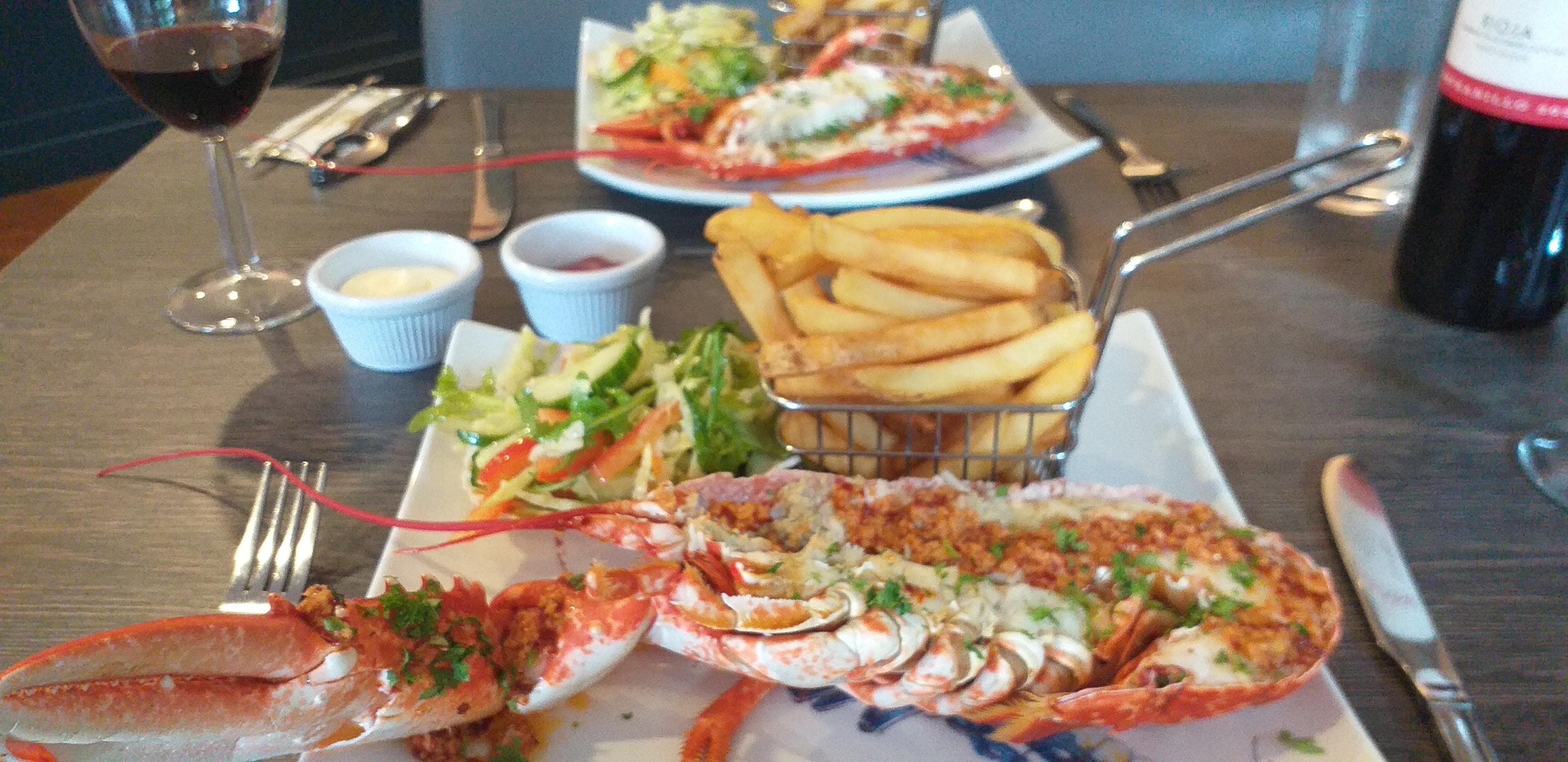 Delicious half lobster