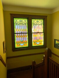 Beautiful stained-glass windows.