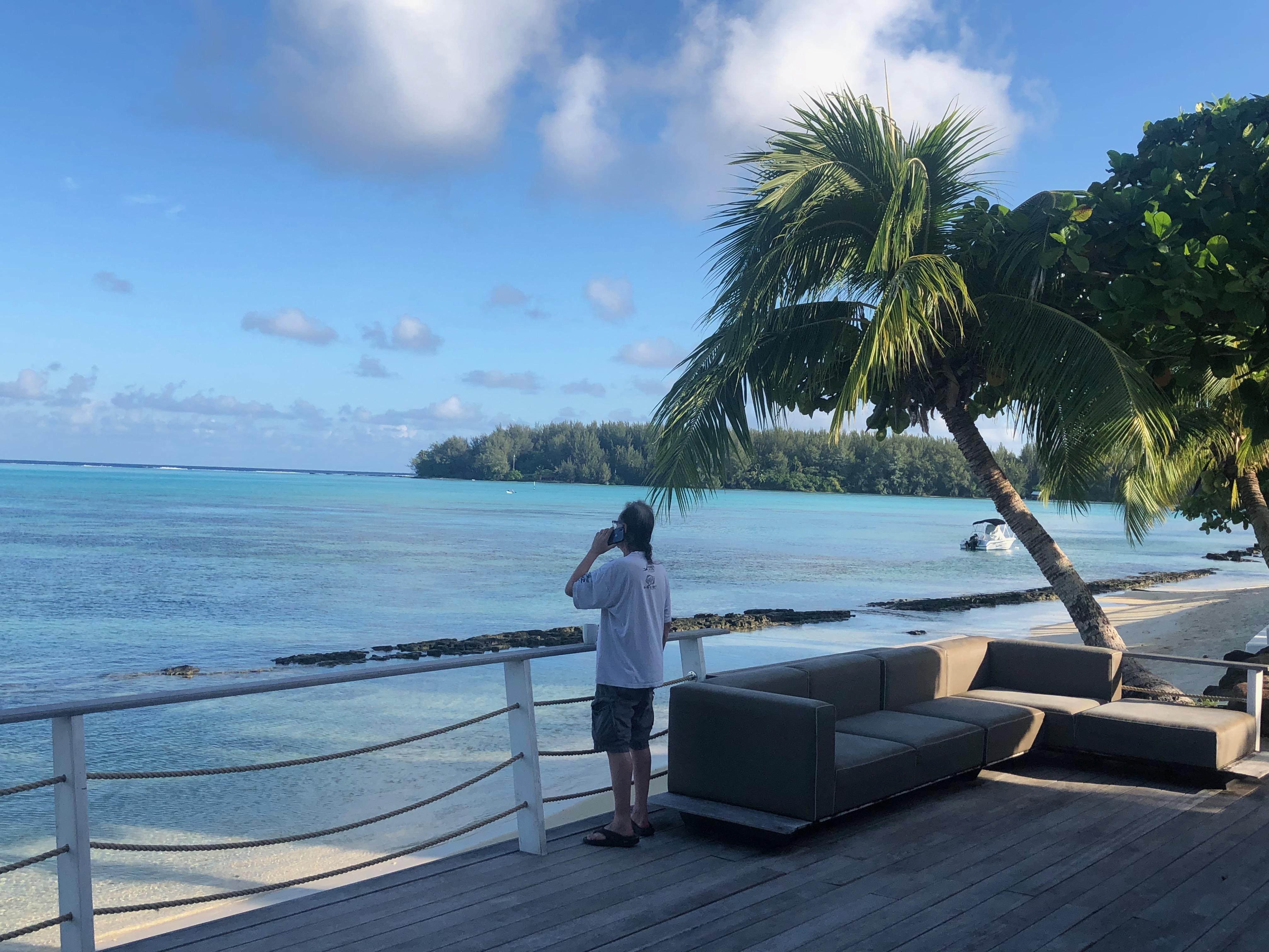 Porch of the hotel in the morning