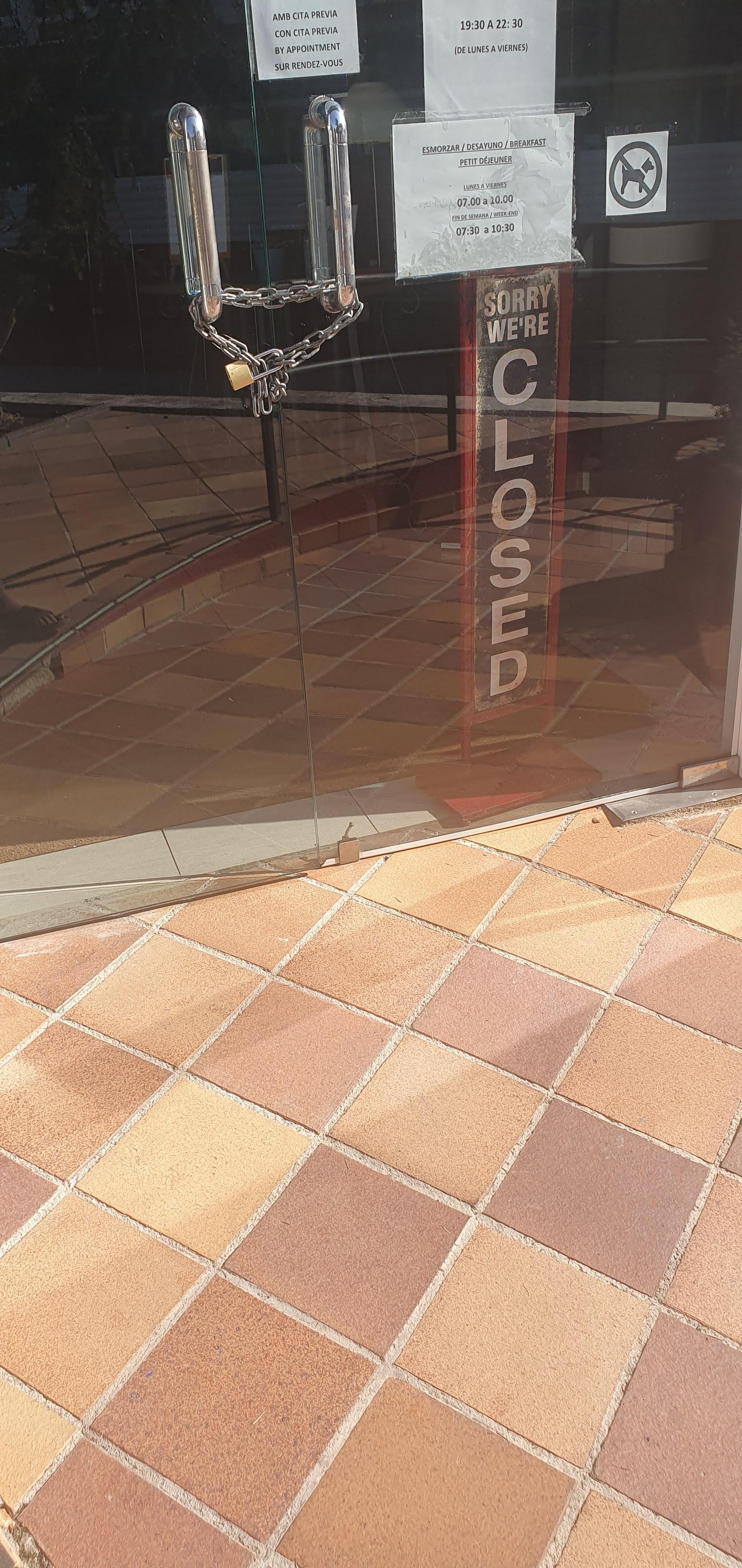 Restaurant closed