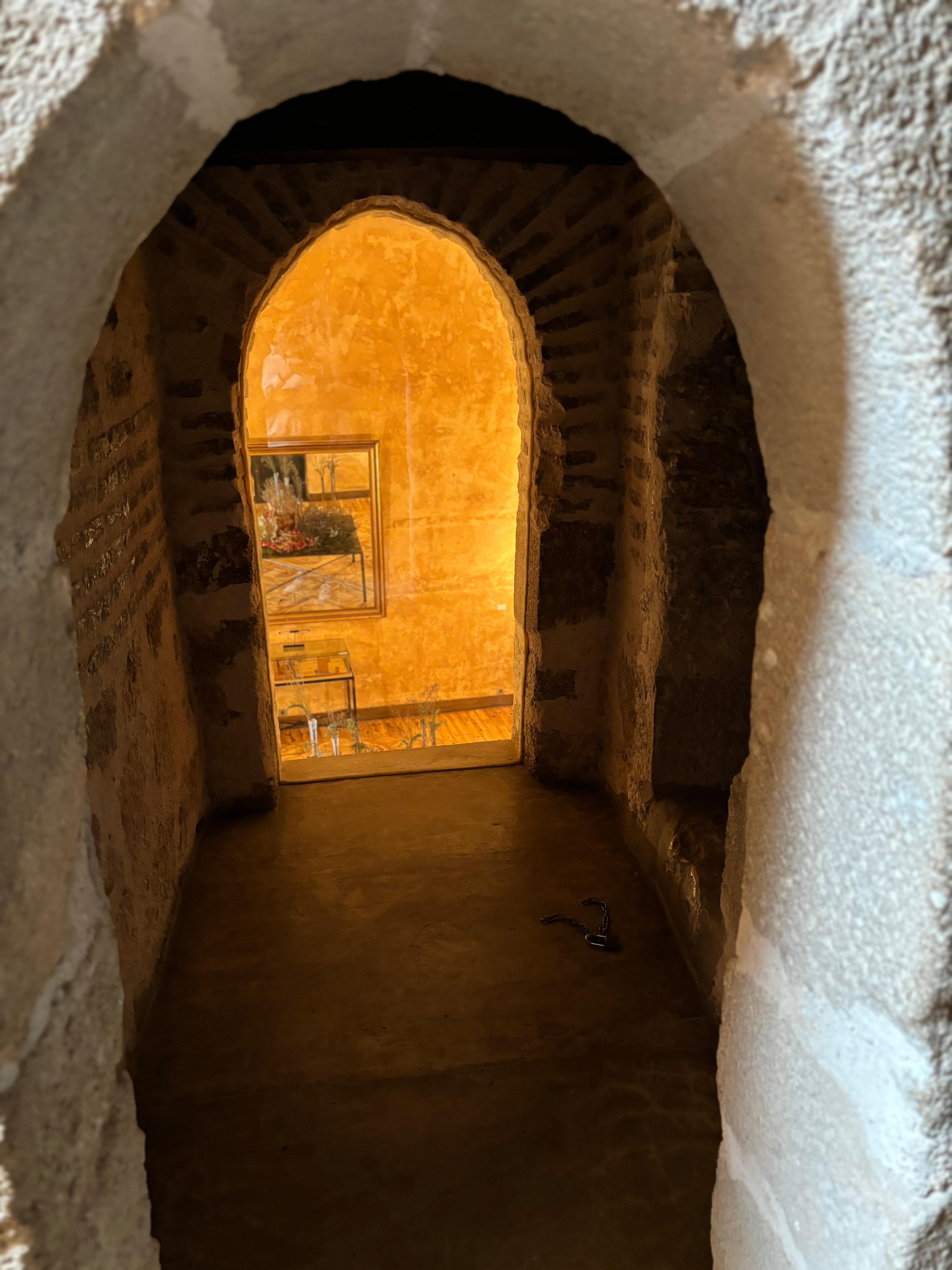 Unique portal leading to window overlooking the lobby 