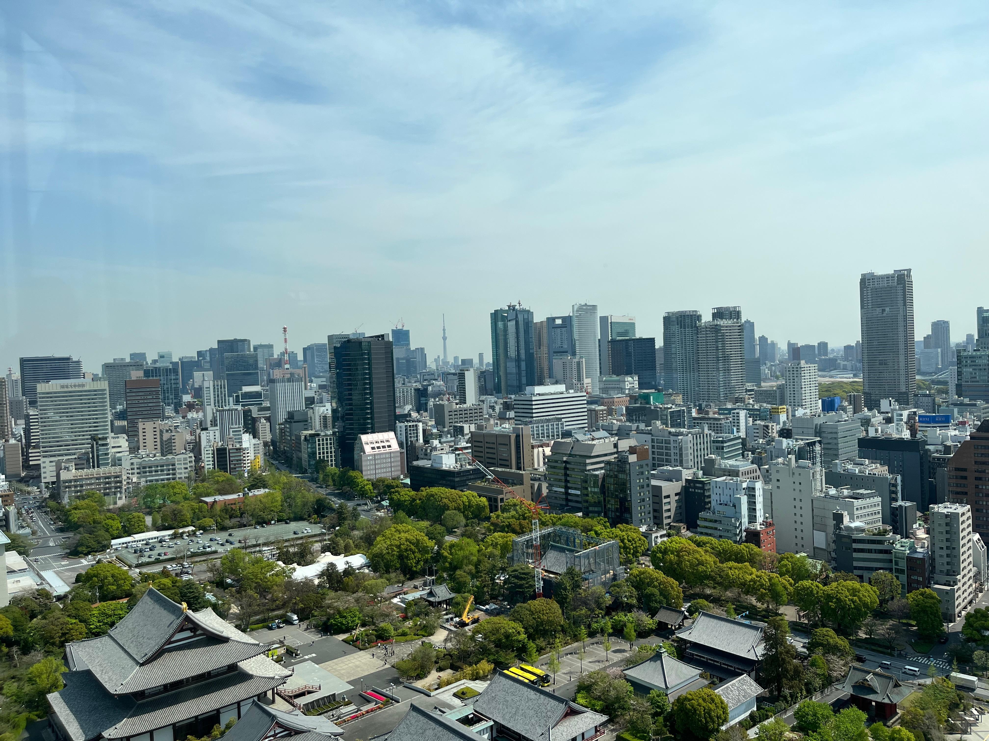 View from top floor breakfast restaurant