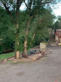 The view of the flowing creek from our balcony.