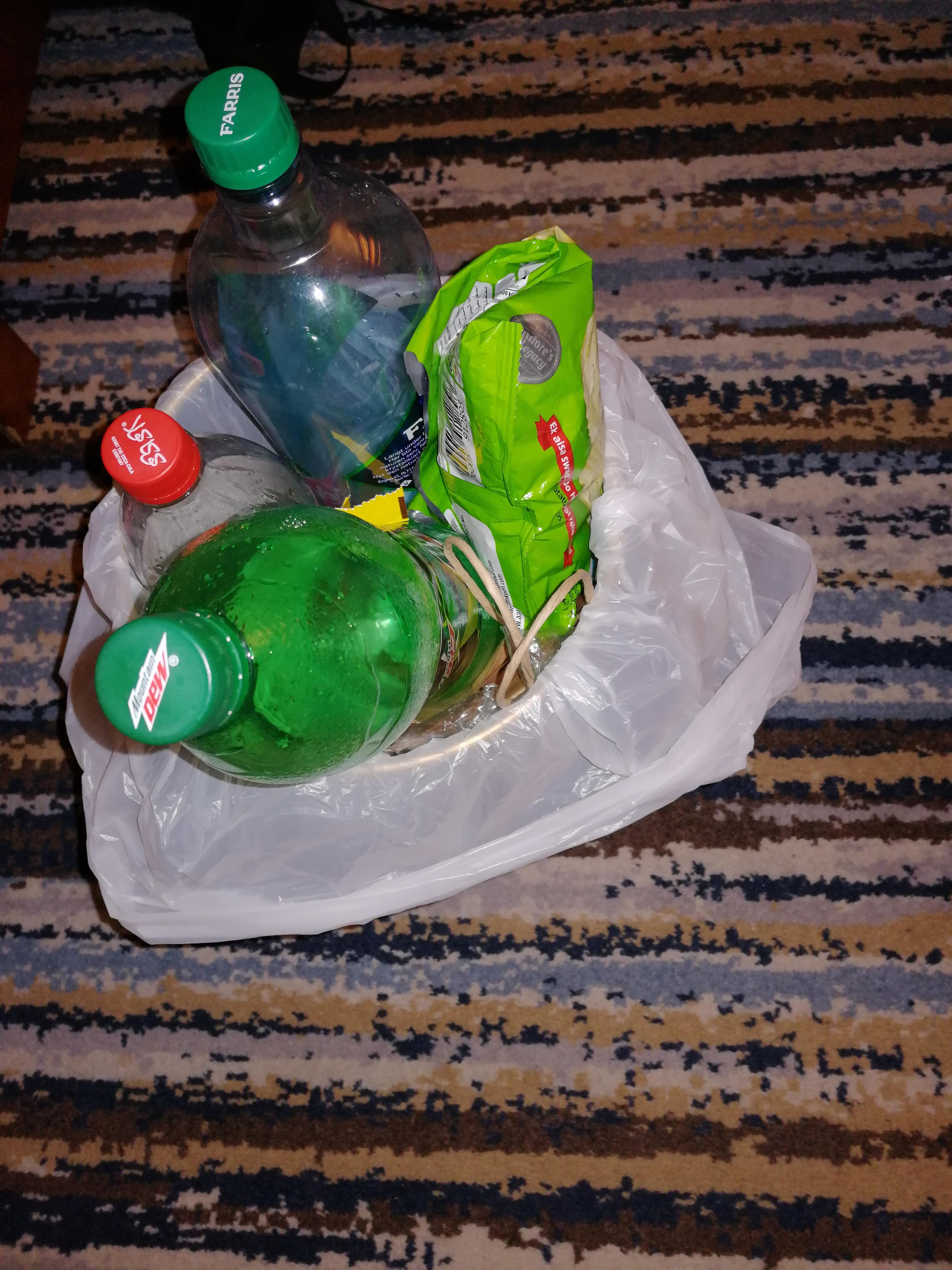 Søppel etter 3 dager