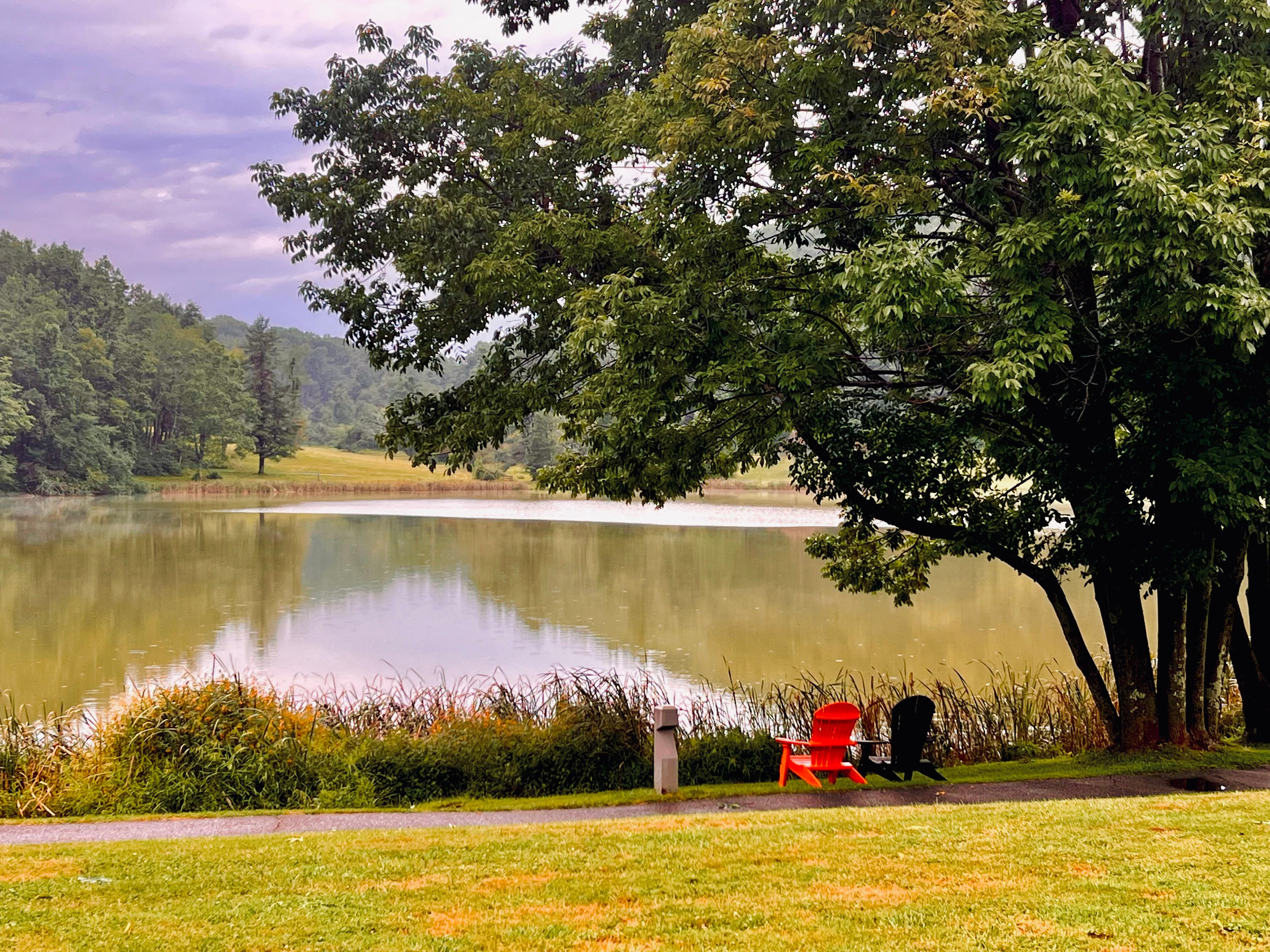 Front of the lake 