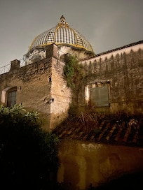 View of the old church from our room.