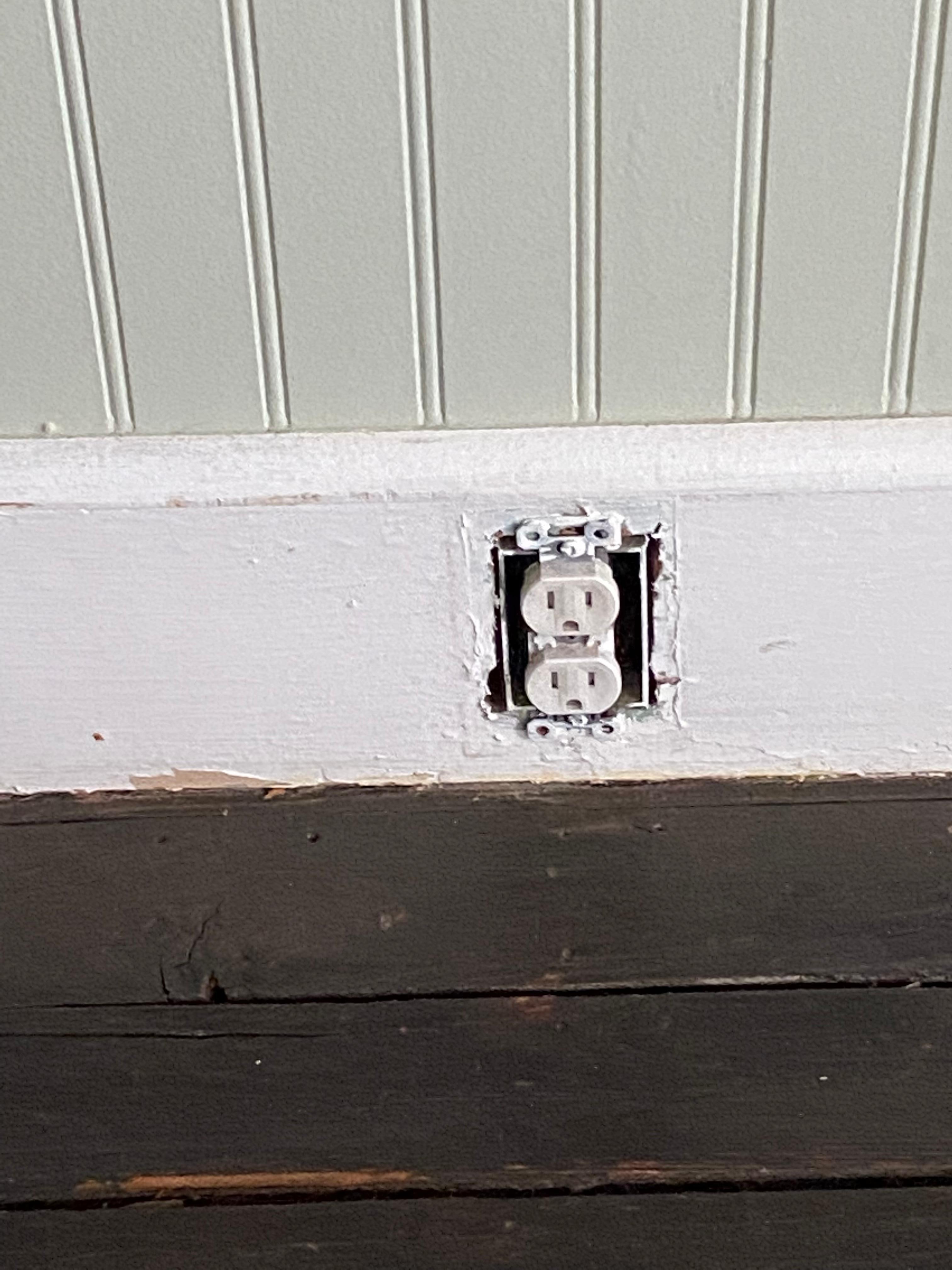 No cover on outlets