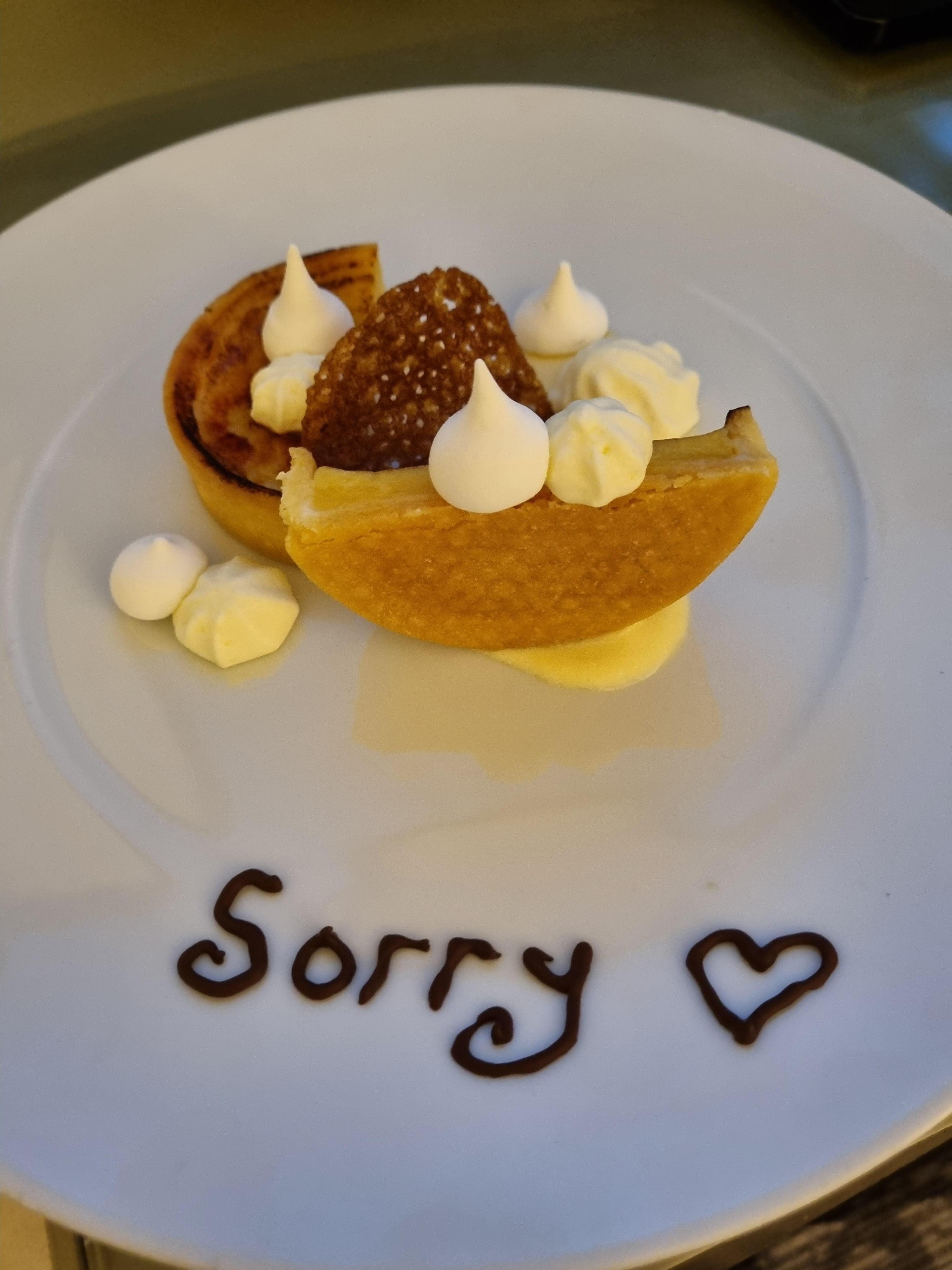 A lovely apology.