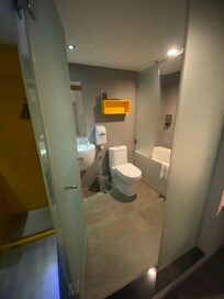 Hotel room bathroom
