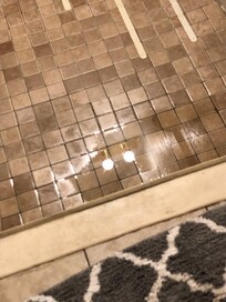 This was standing water in the shower area 8 hours after I took a shower