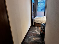 Part of the room is unusable corridor