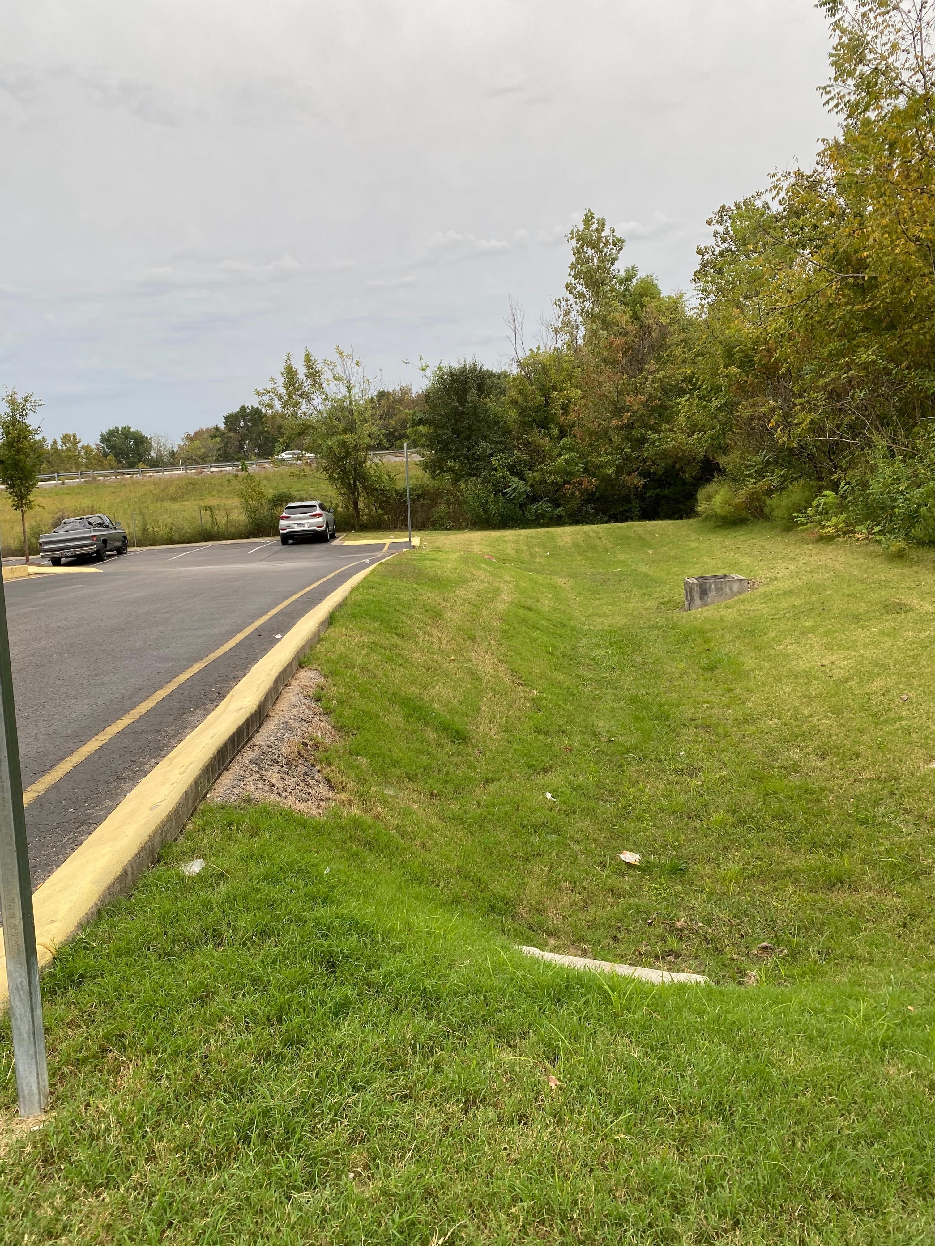 Garbage and glass everywhere.