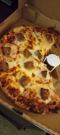 Arvo's pizza across the road — so good!