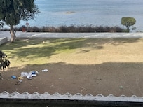 Pile of rubbish inside hotel