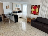 Sitting room and kitchen
