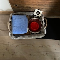 Sogar unserem Hund seine eigenen Accessoires war schon bereitgestellt.