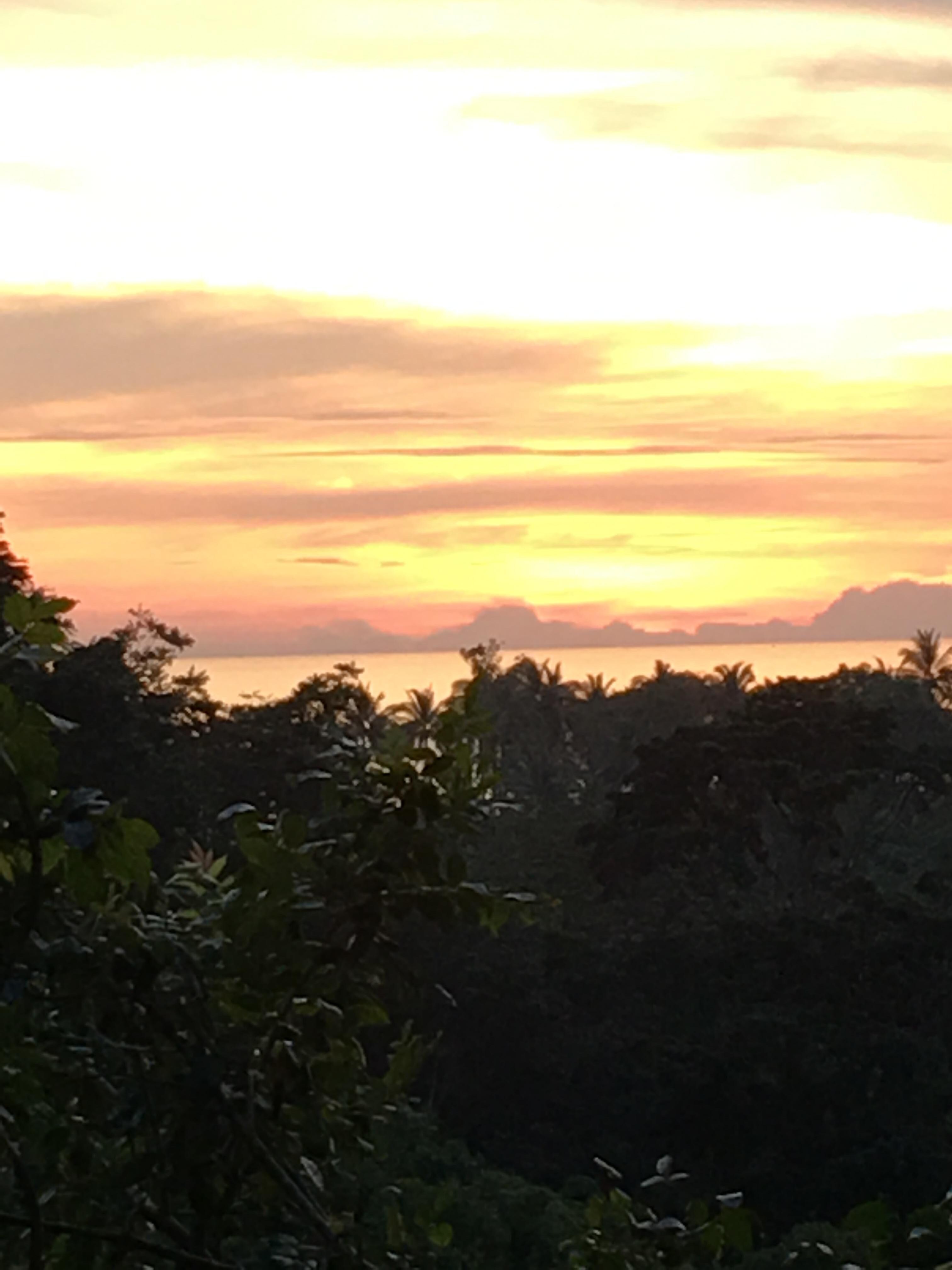 Sunset at the hotel