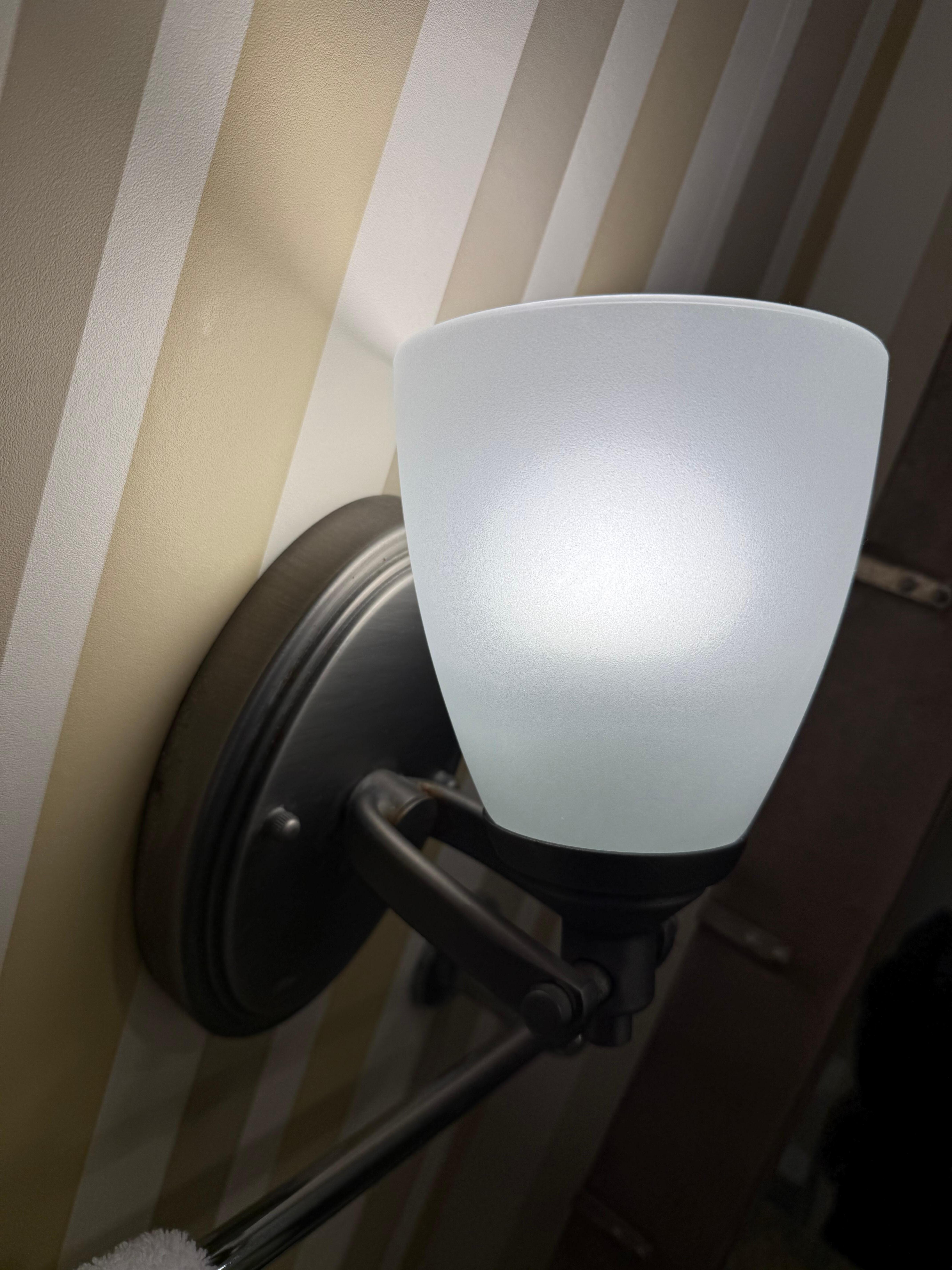 Sconces in restroom
