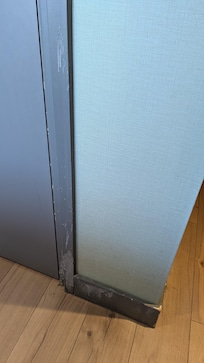 Stains on the wall and door