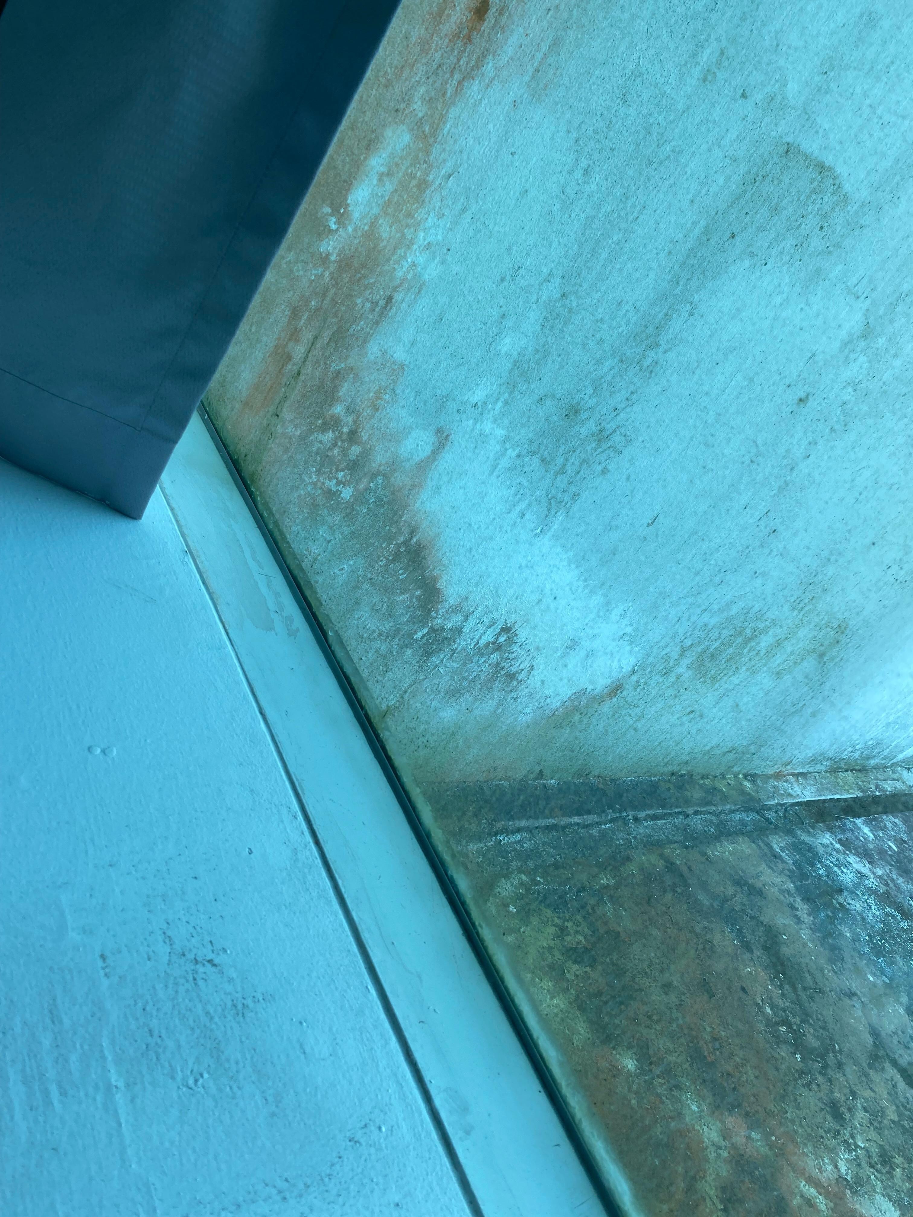 The dirty window in the room