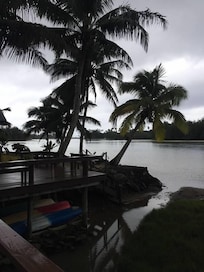On the deck, kayaks were complimentary for guests