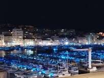vista del porto dalla camera di notte