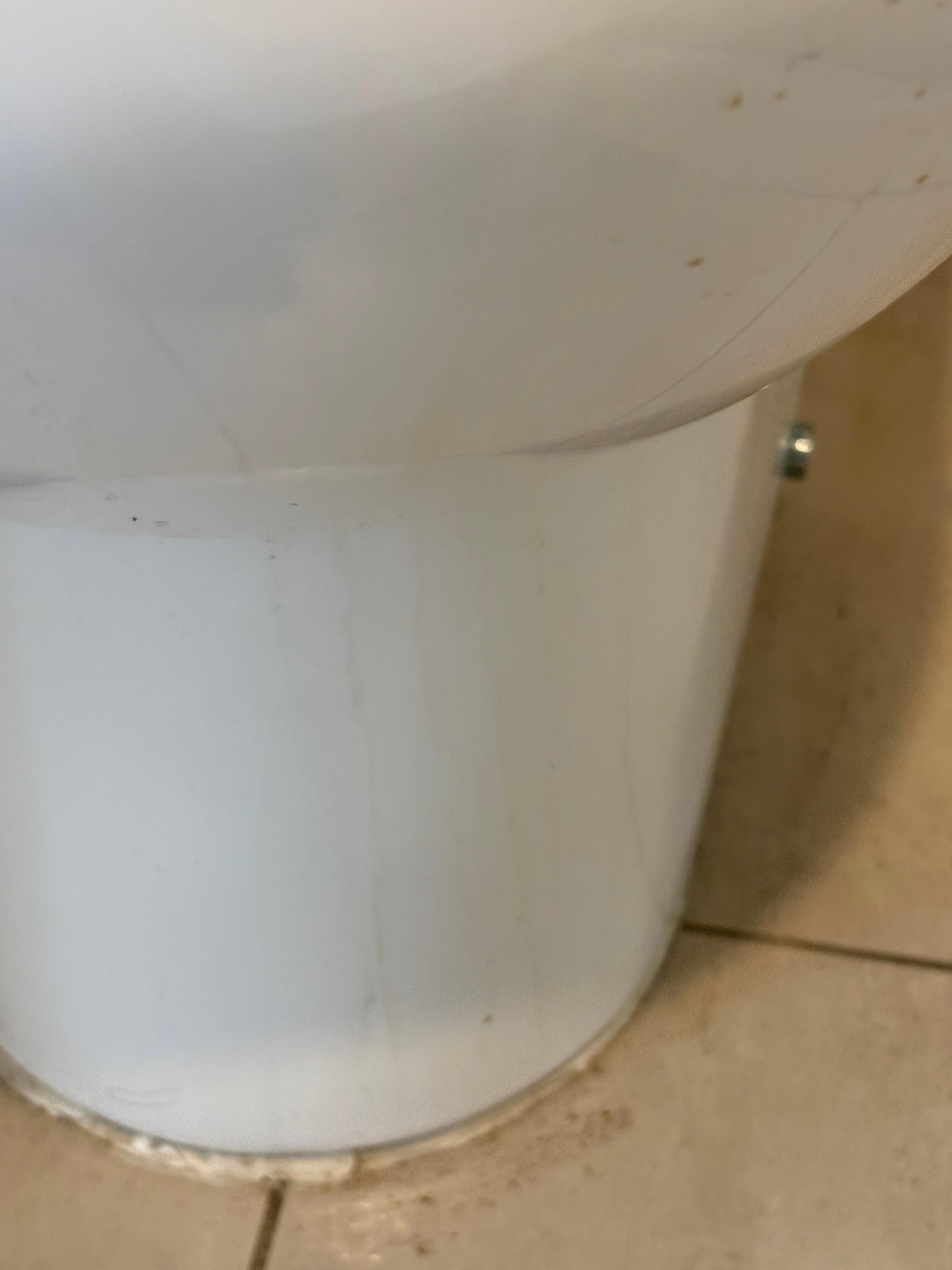 stains on outside and inside of toilet