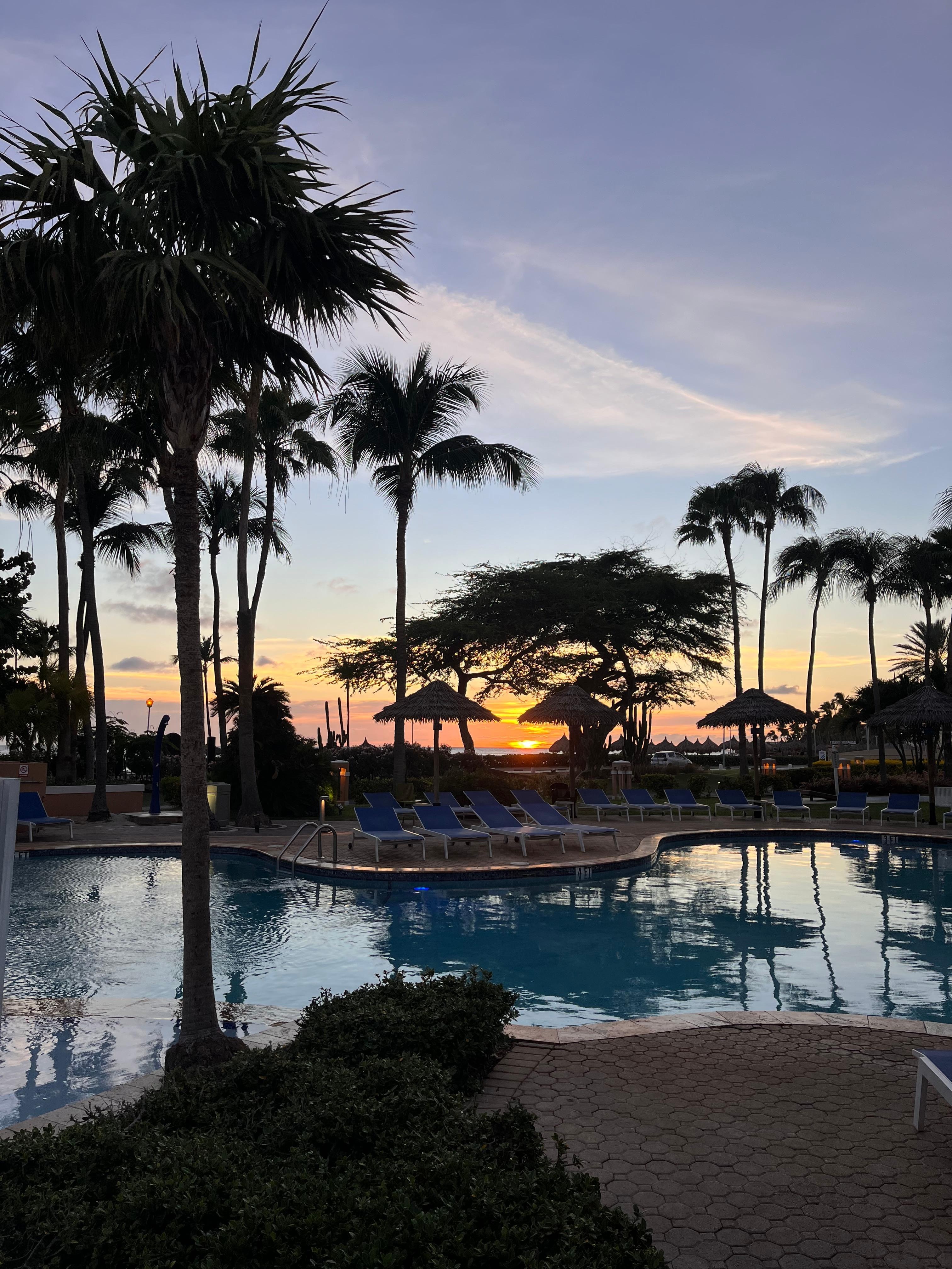 Catching the sunset from the Seabreeze Bar and Grill