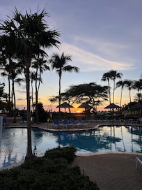 Catching the sunset from the Seabreeze Bar and Grill