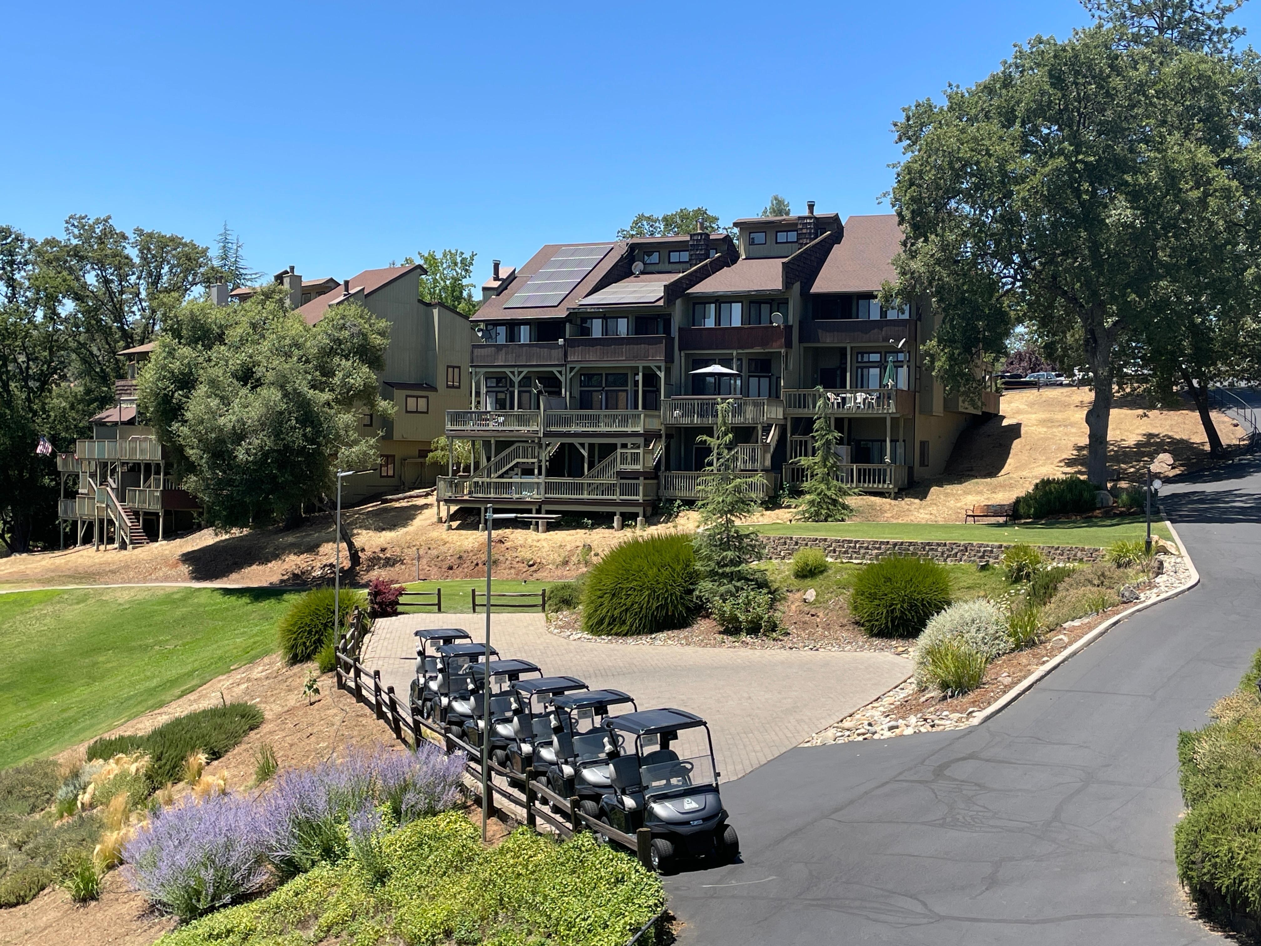 The unit is the rightmost part of the building, all 3 floors.