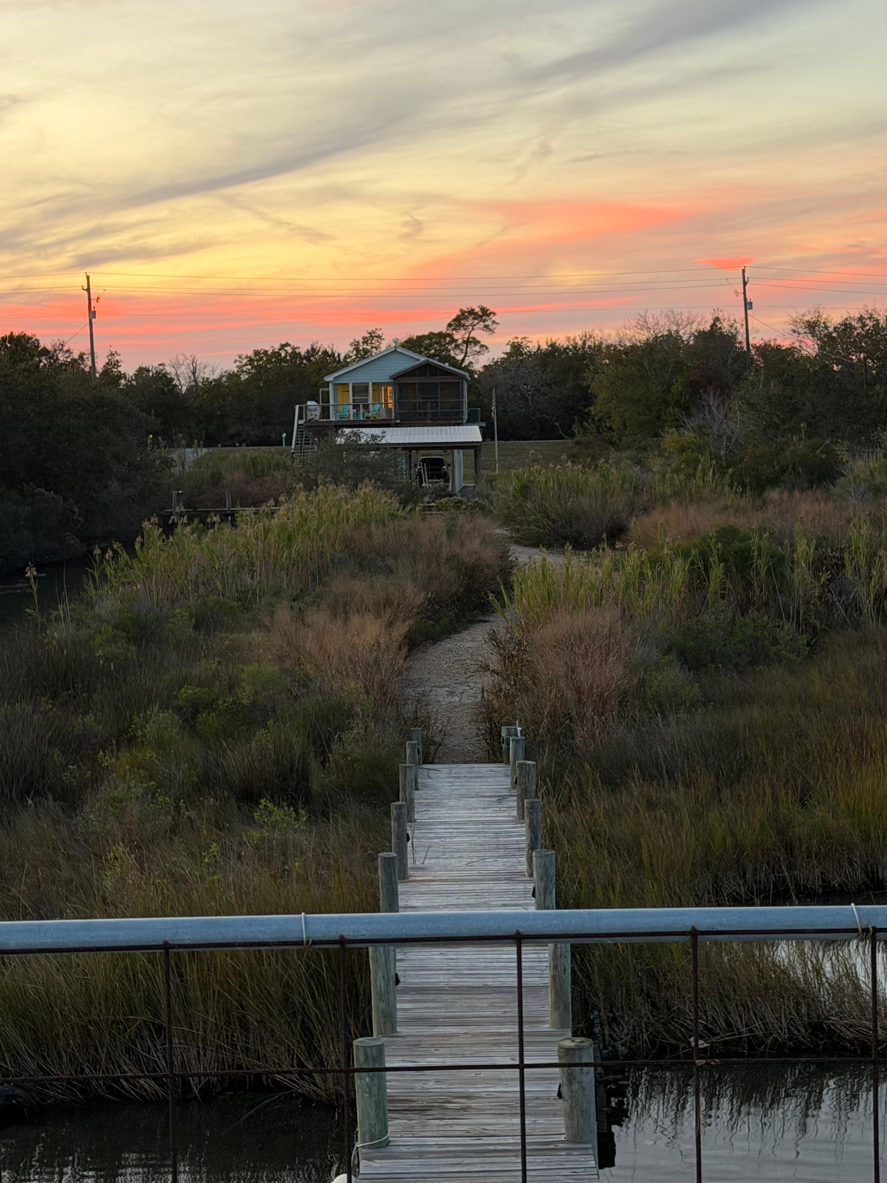 View from upper dock looking at the home 