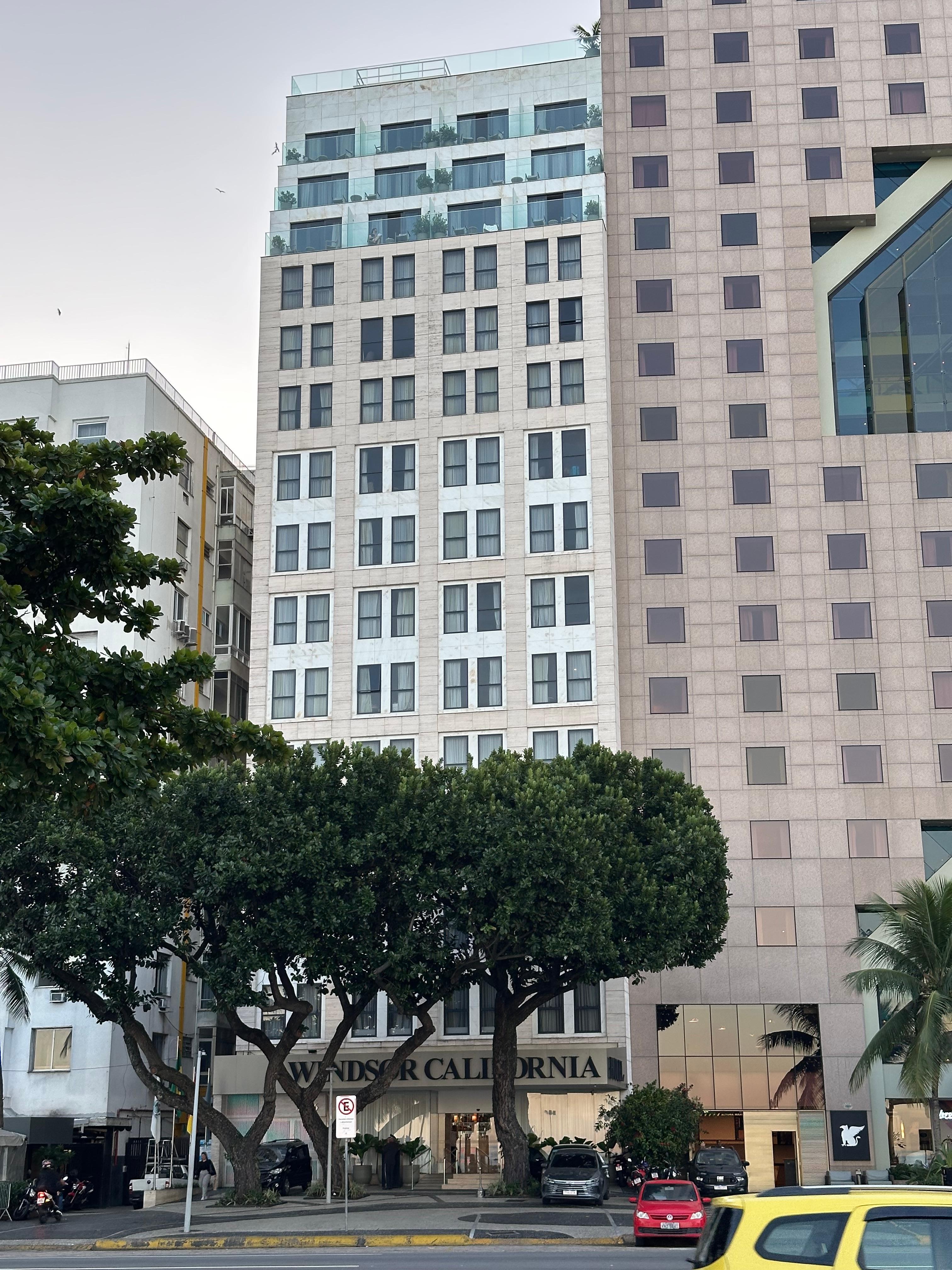 View of the hotel from the beach