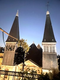 Amazing view of church towers from the apartment terrace. Its always easy to find this place because of these towers.