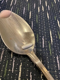 This was the very sharp piece of broken porcelain back glass that was in the yogurt at the buffet. This could be an incredibly dangerous situation. Just imagine if one of the little kids that stayed at the resort swallowed this.