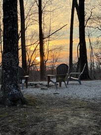 Sunrise from the back porch.