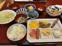 朝食のビュッフェの一例