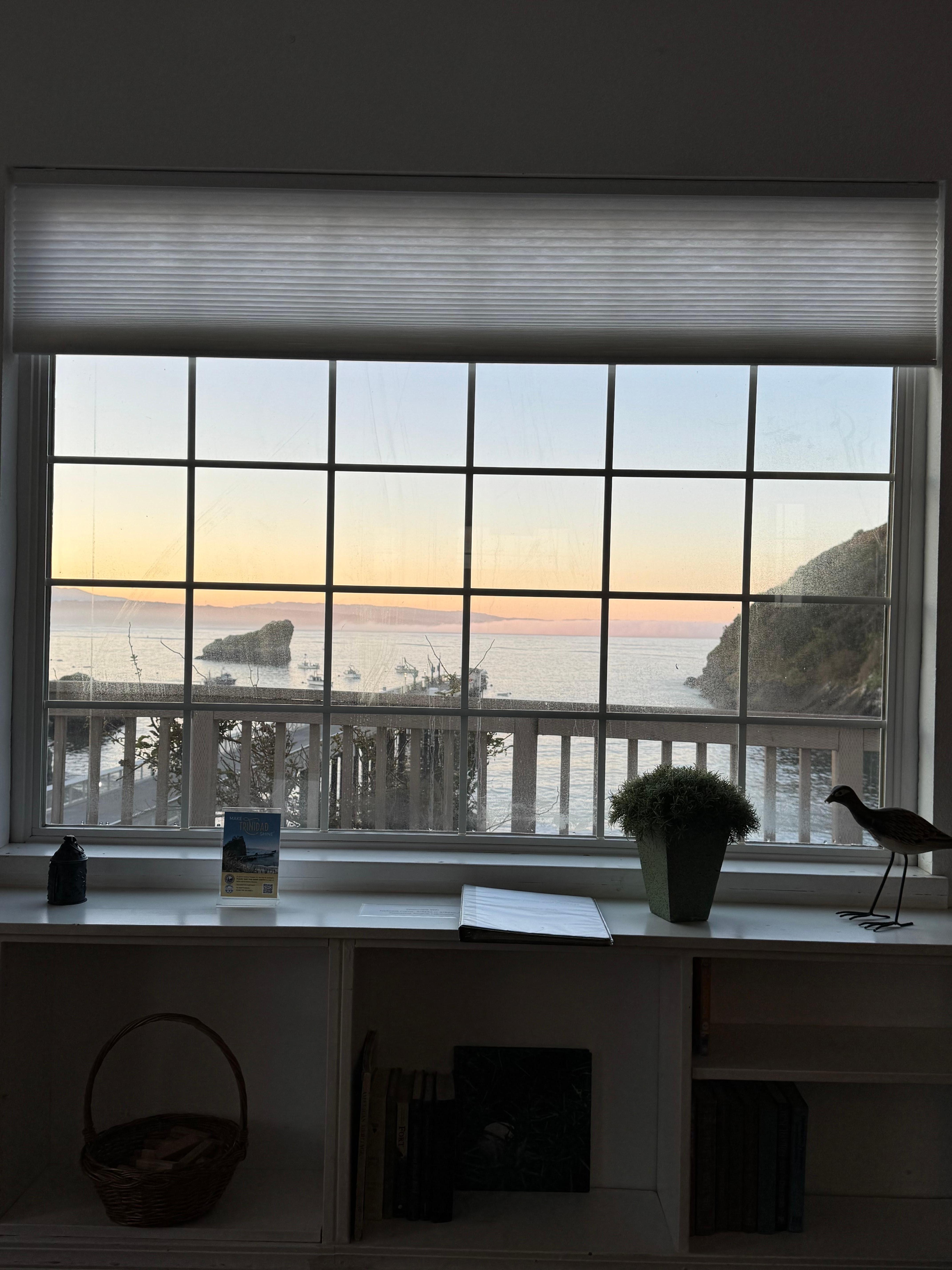 View of sunrise from the living room