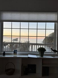 View of sunrise from the living room