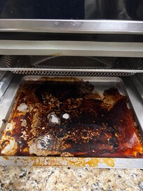 Inside of the convection oven