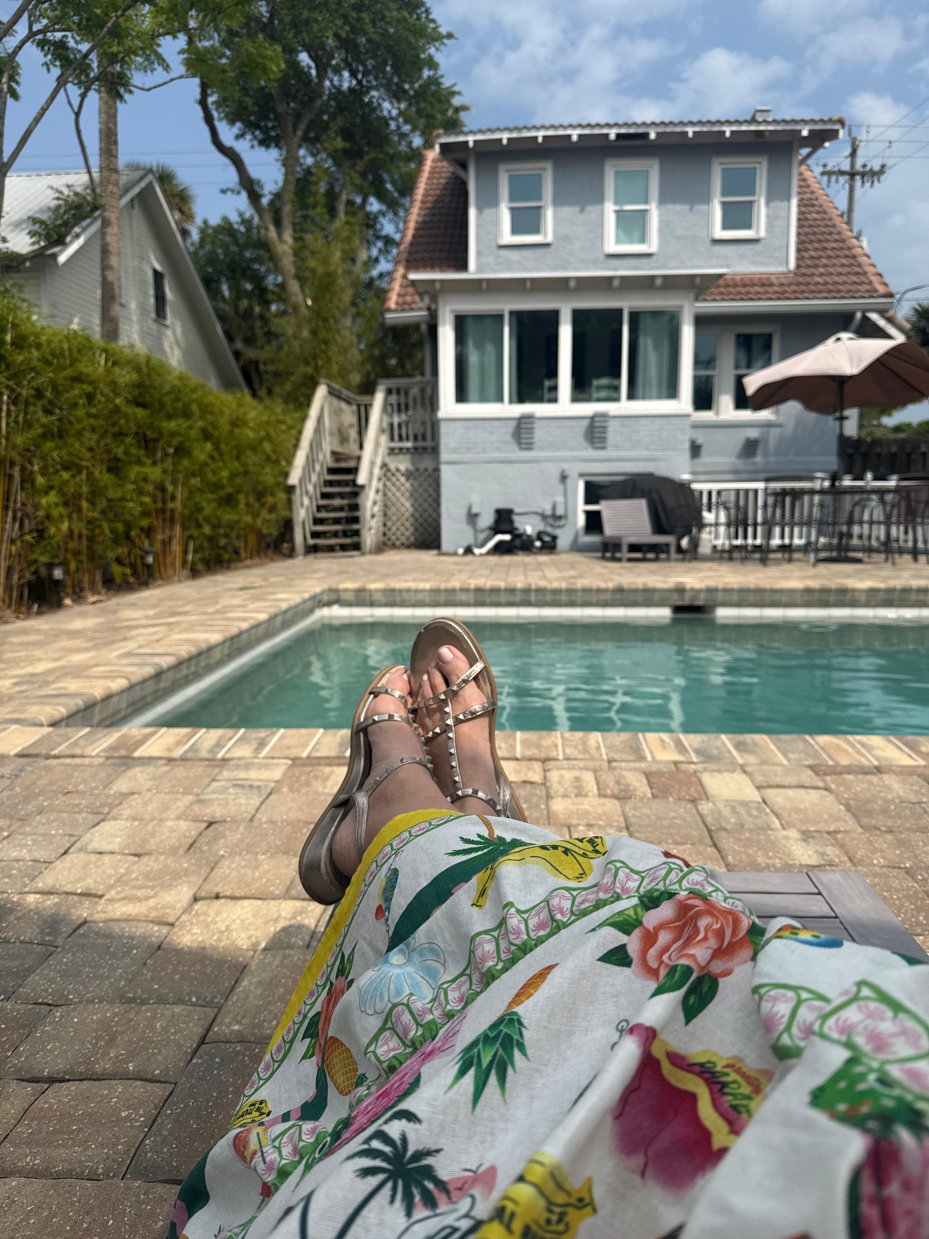 View from the cottage to the main house 