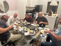 Steak night with my son, Jake Matthew. His band performs on Broadway. Look him up if you enjoy good music!