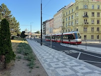 In front of the hotel