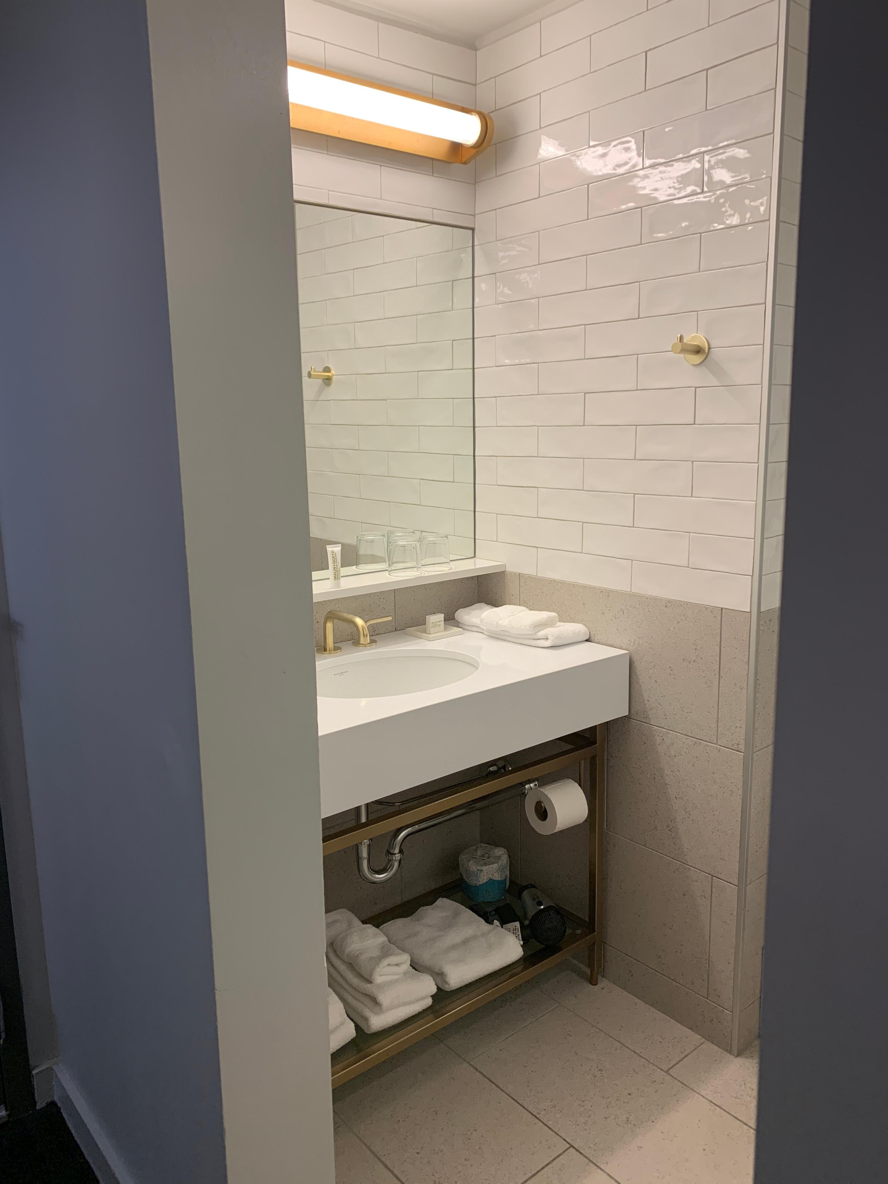 View of bathroom sink area