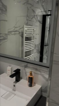 Bathroom #2. Only a shower and sink next to the kitchen.