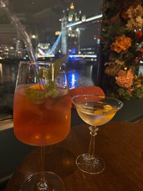 Cocktails at Vu Bar. Lovely view.