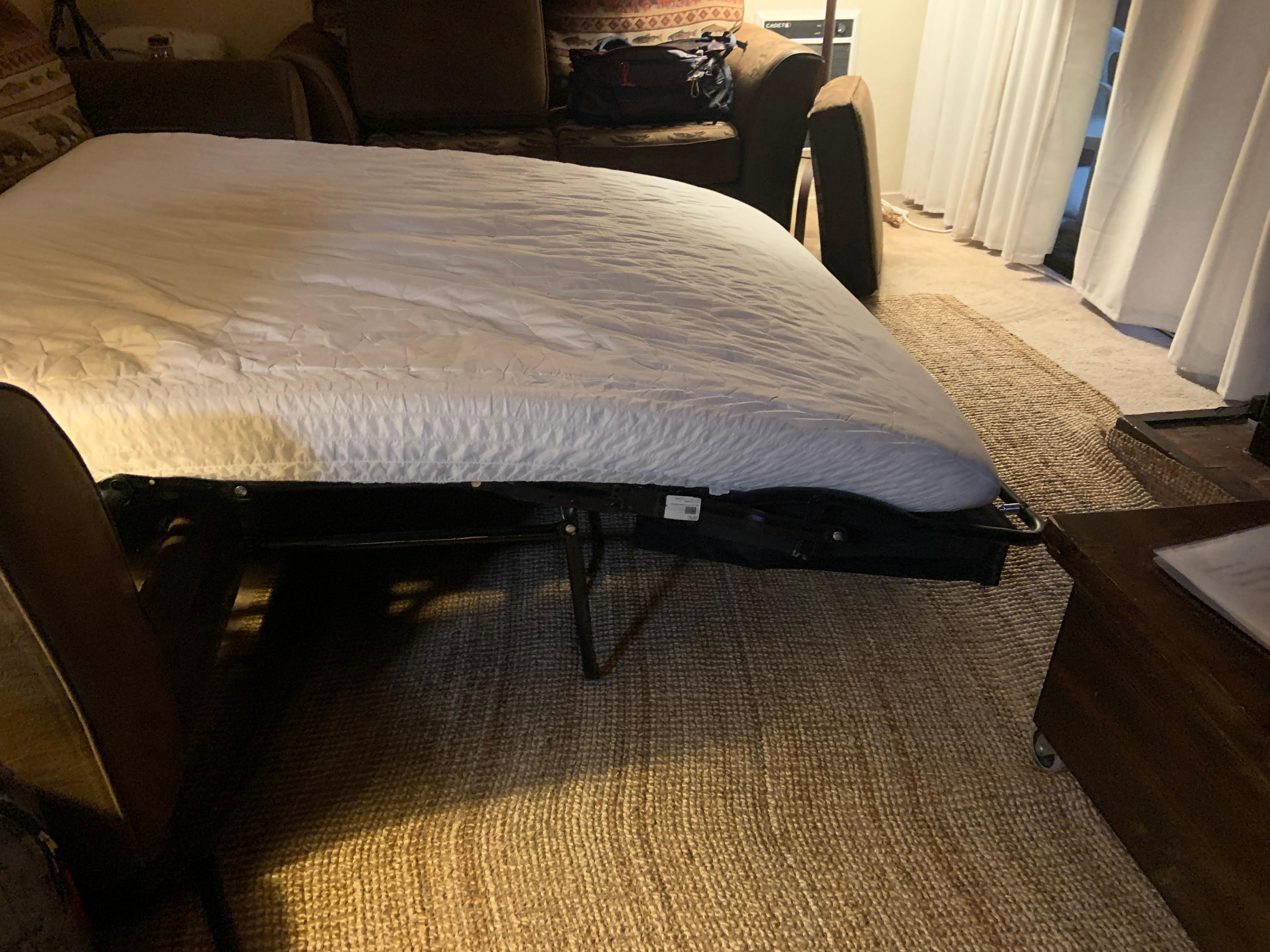 I was able to finally open the bed but the foot of the bed was almost sitting on the floor.