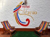 Hotel logo in the central courtyard