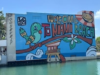 Welcome sign when entering Miami Beach