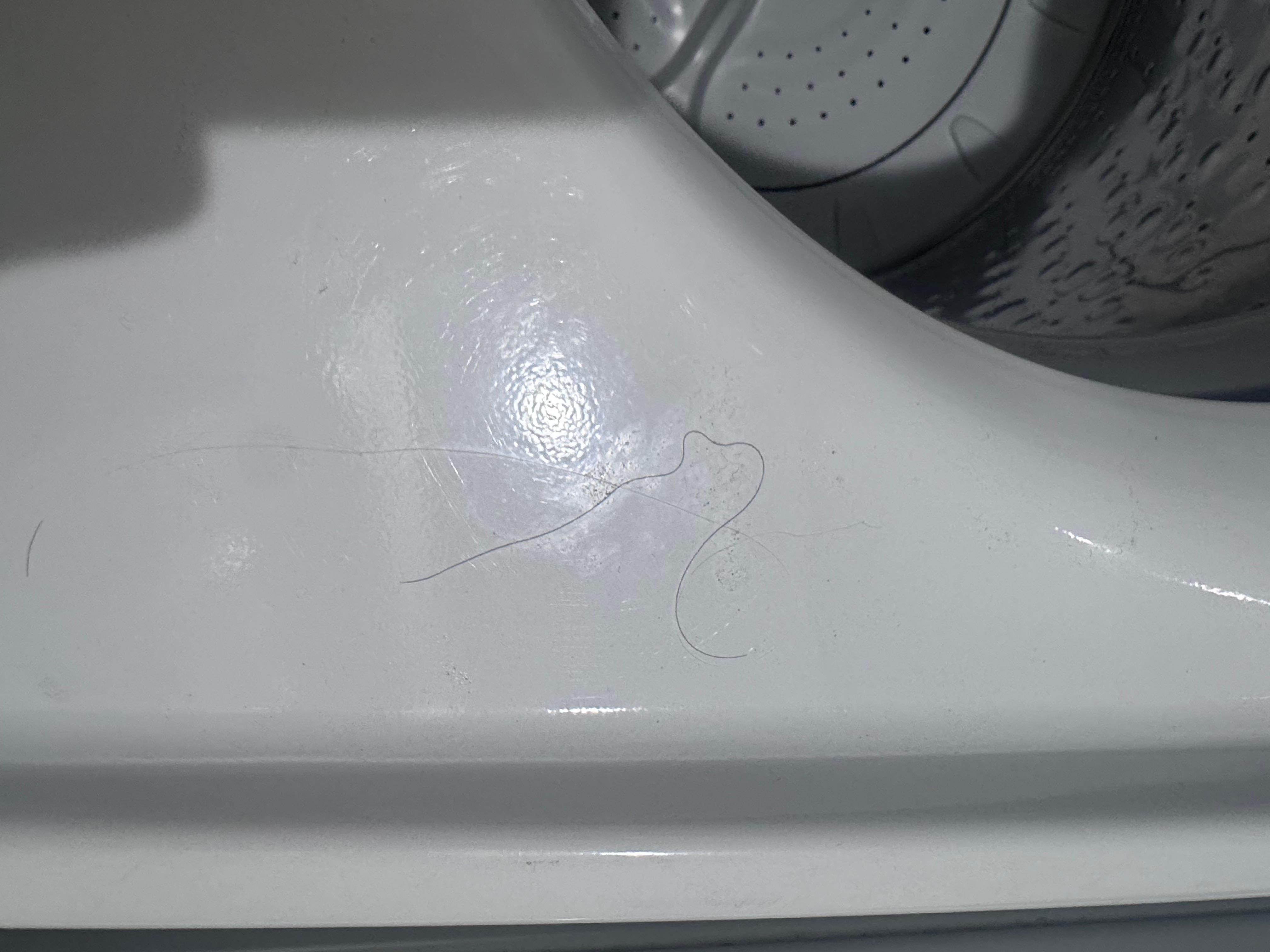 Hair in washer 